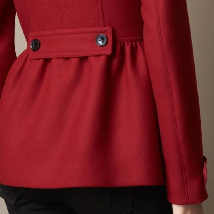 Burberry Coats Women's Red-2