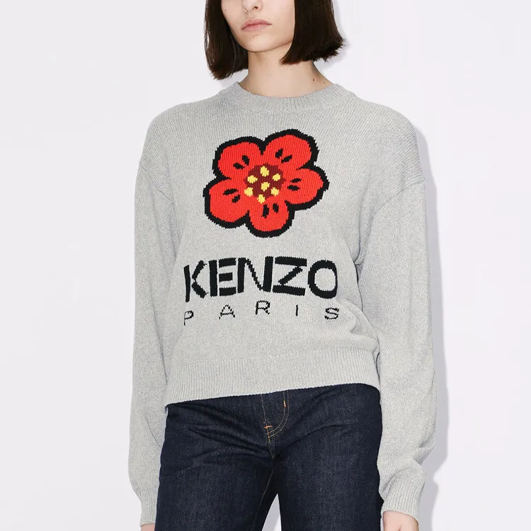 KENZO Knitted Sweater 'Grey'-4