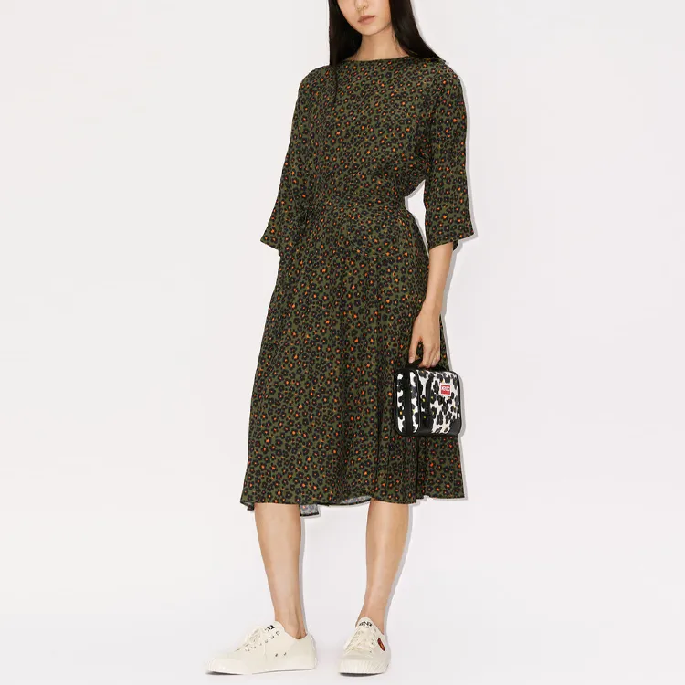 KENZO Leopard-print Midi Dress-2