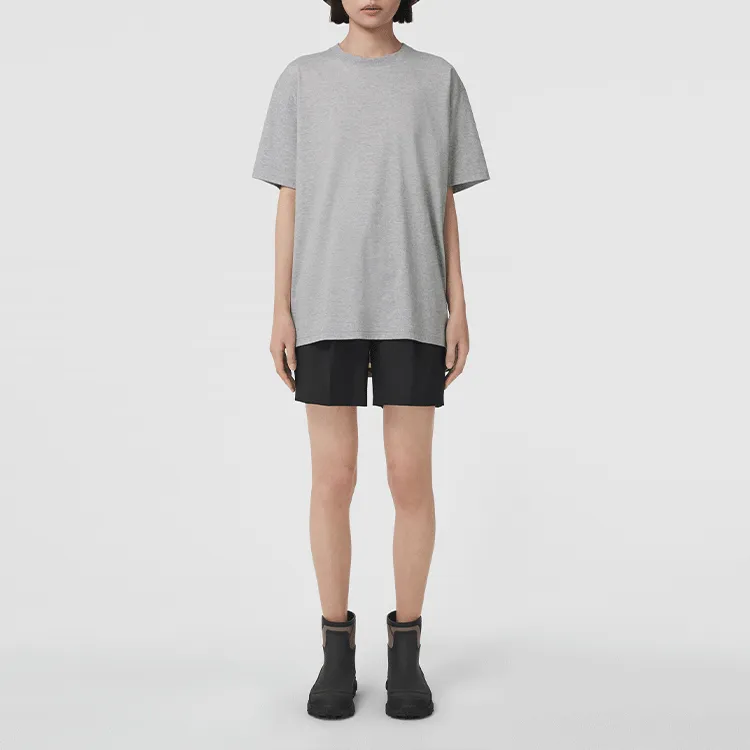 Burberry Women'ss Check Panel T Shirt Grey-1