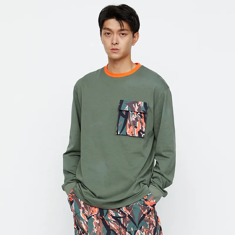 CLOT T Shirts Men Olive Green-5