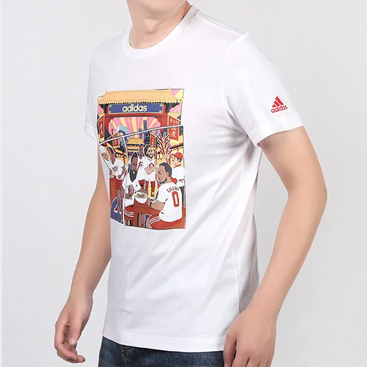 Adidas T Shirts Men White-1