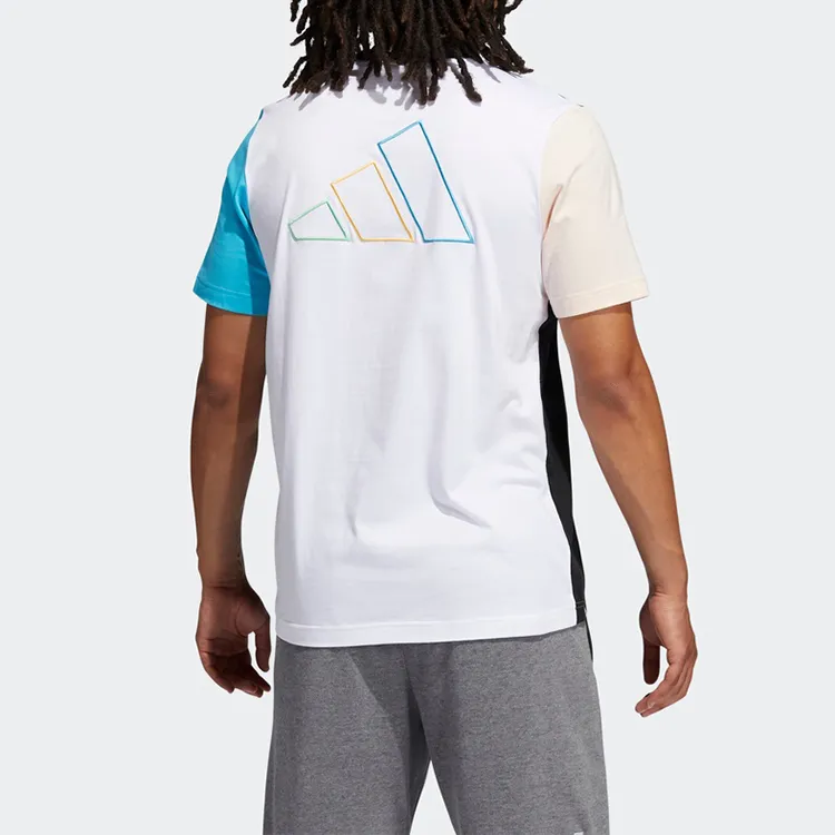 Adidas Colorblock T Shirts Men Black-2