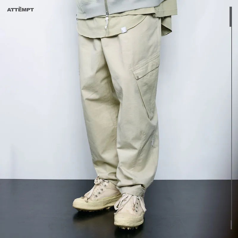 ATTEMPT Straight Moderate Casual Pants Unisex-4