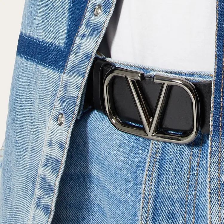 Valentino Leather Belts Men Black/Brown Red-2
