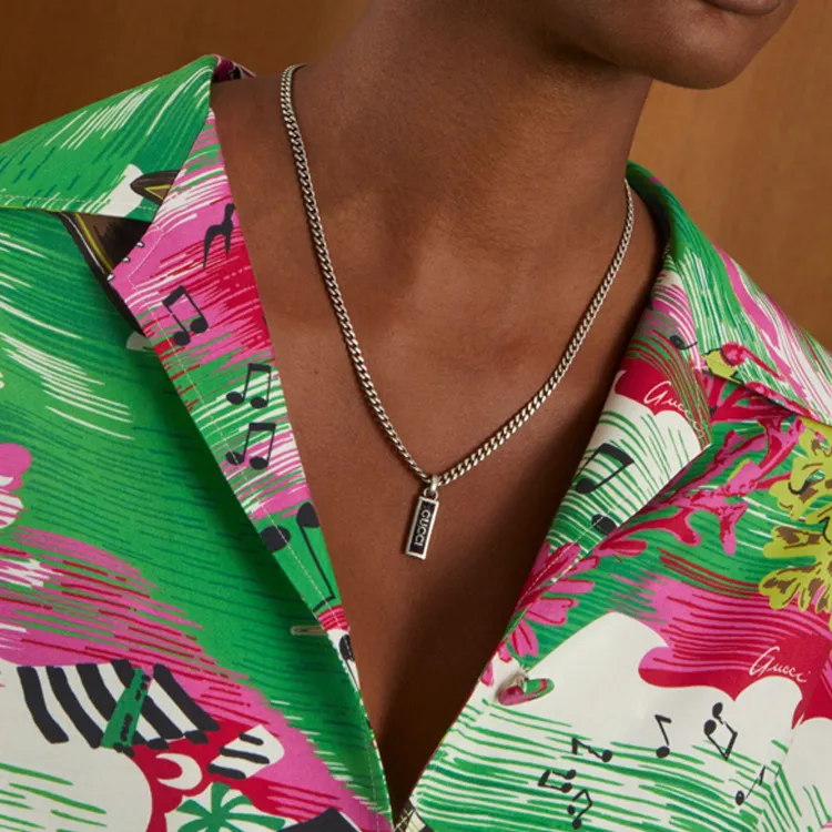 GUCCI 925 Sterling Silver Necklaces Women's-3
