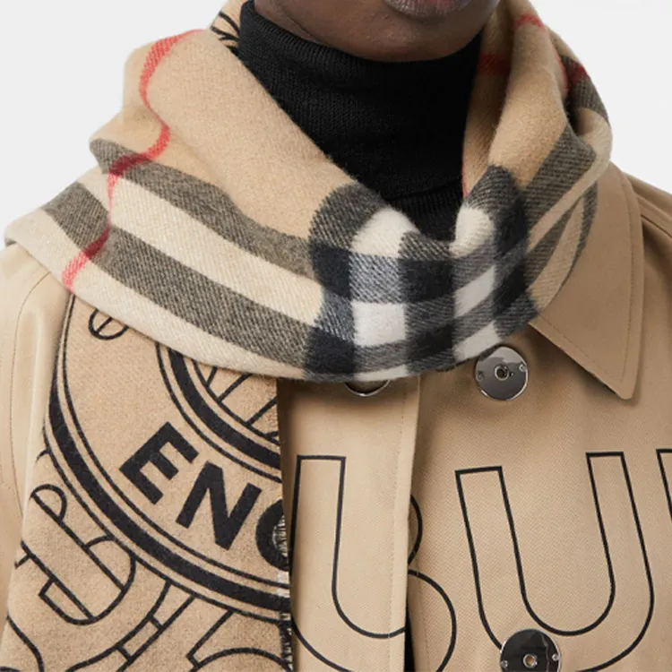 Burberry Knit Scarves Unisex Archive Beige-1