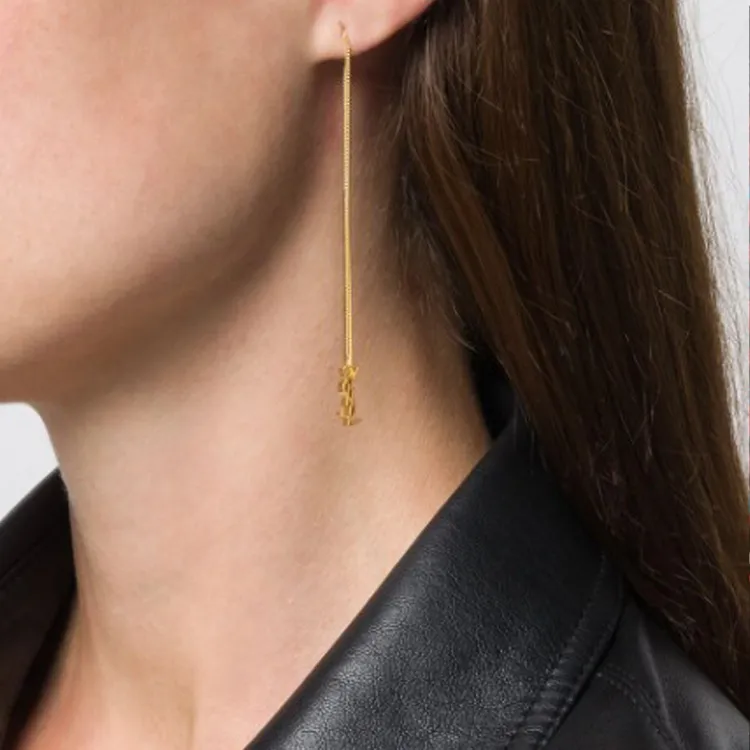 SAINT LAURENT Metal Stud Earrings Women's-1