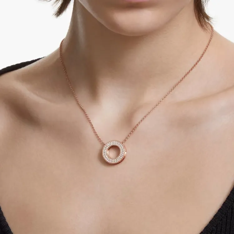 Swarovski Admiration Artificial Crystal Necklaces Women's Rose Gold-5