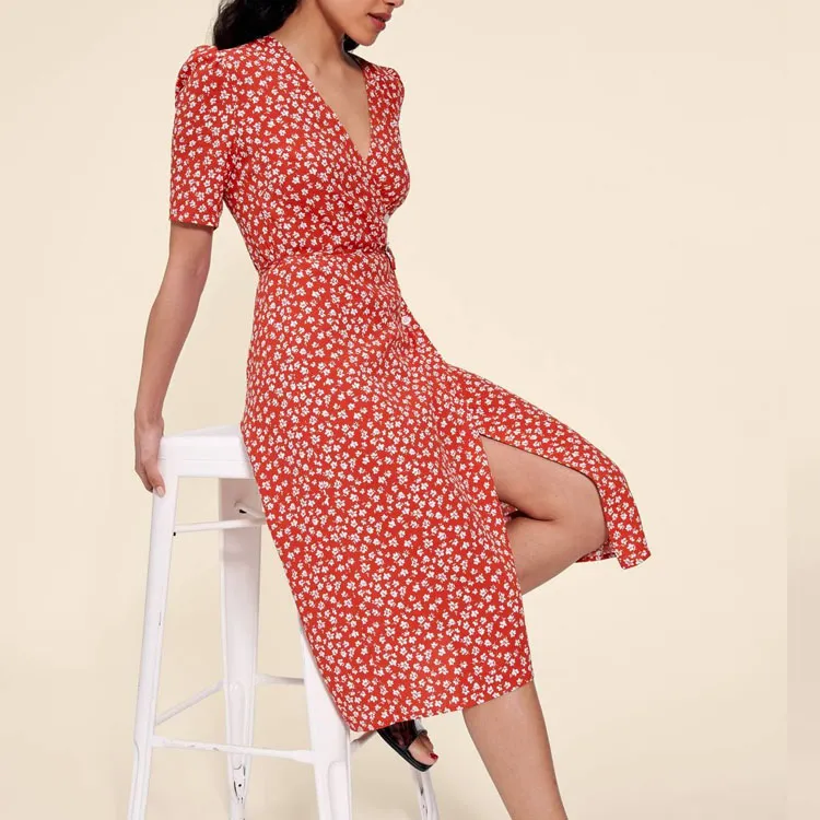 Rouje Short-Sleeved Dresses Women's Red-3