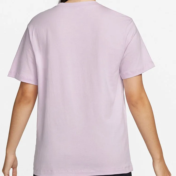 Nike Drop Shoulder Sleeve T Shirt Women's Pink Purple-3