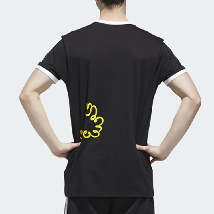 Adidas Neo Set in Sleeve T Shirt Men's Black-4