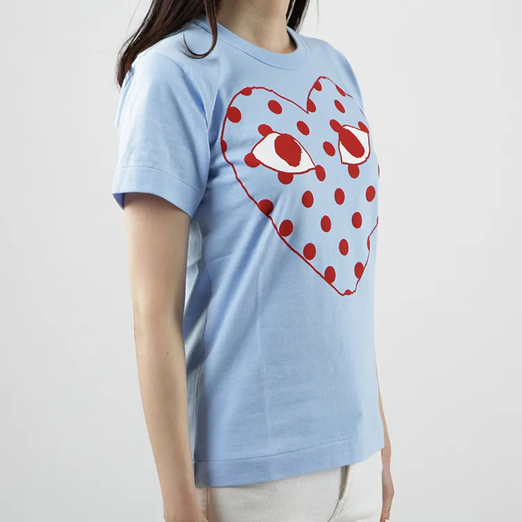 CDG Play T Shirts Women's Blue-2