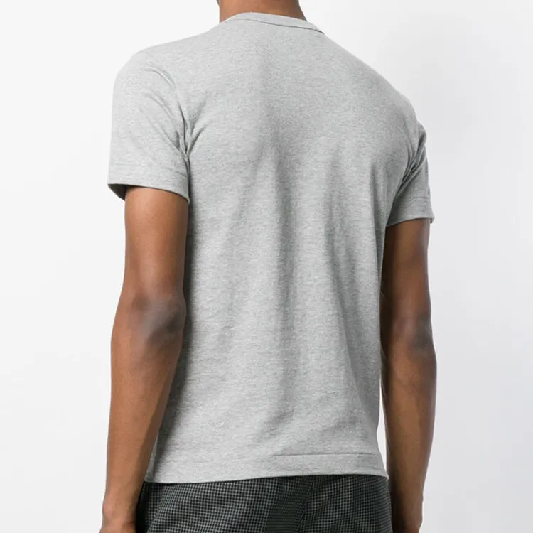 CDG Play T Shirts Men Gray-2
