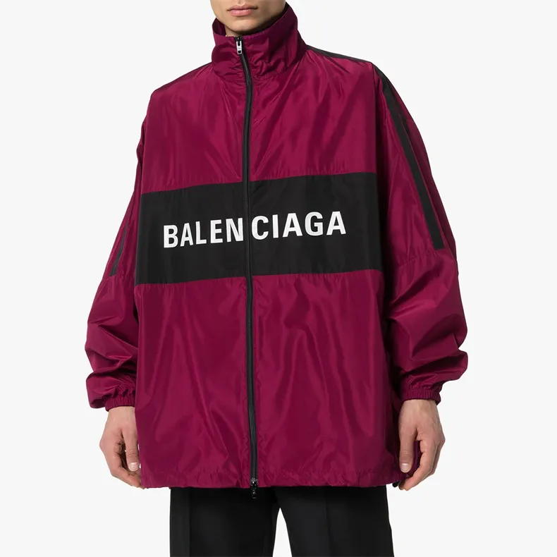 Balenciaga Jackets Coats Loose Fit Style Men's Dark Red-2