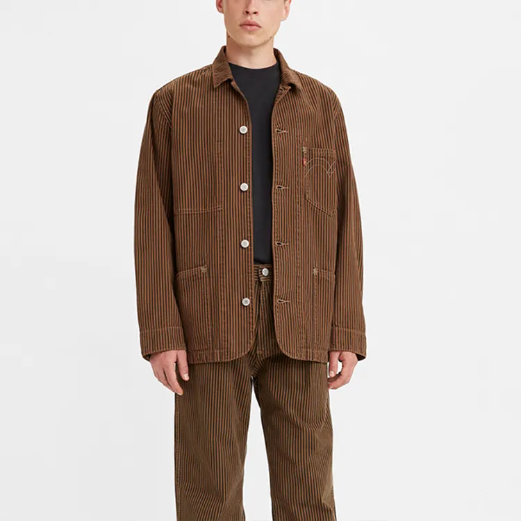 Levis Denim Jackets Men Brown-3