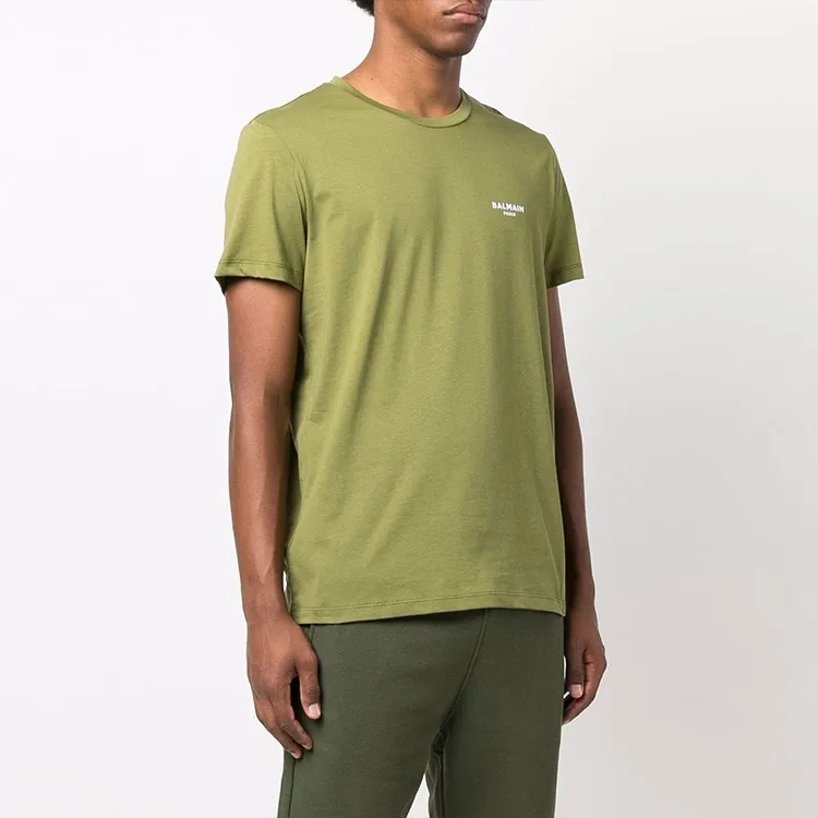 BALMAIN T Shirts Men Green-3