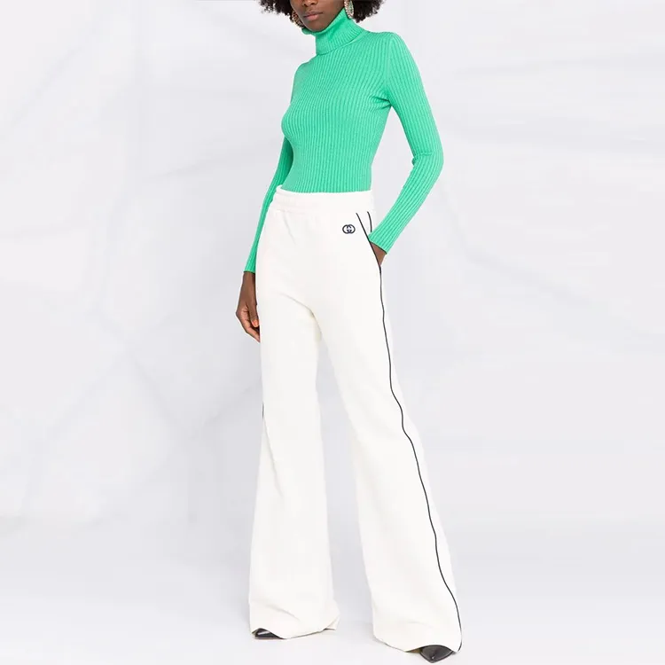 GUCCI Ribbed Turtleneck Sweater Green-3