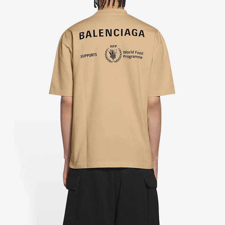 Balenciaga T Shirts Men Khaki-4
