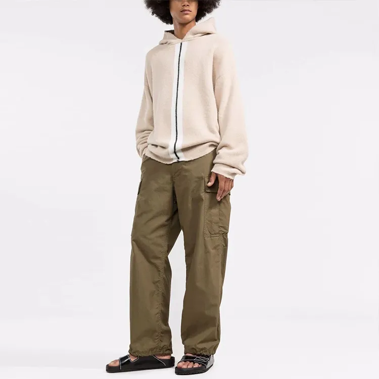 PALM ANGELS Striped Knit Hoodie-1