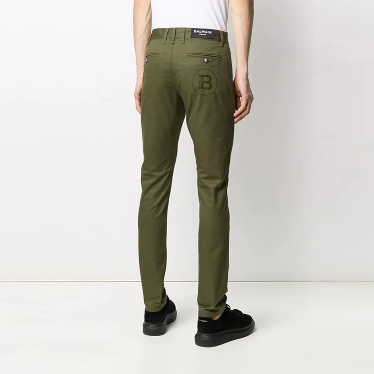 BALMAIN Casual Pants Men Green-3
