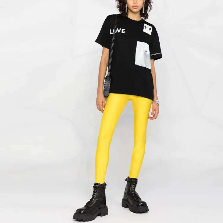 VERSACE JEANS COUTURE Leggings Women's Yellow-1