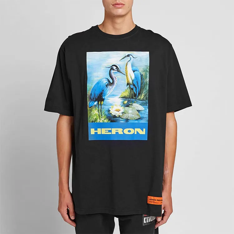 HERON PRESTON Heron Print Oversized T Shirt-2
