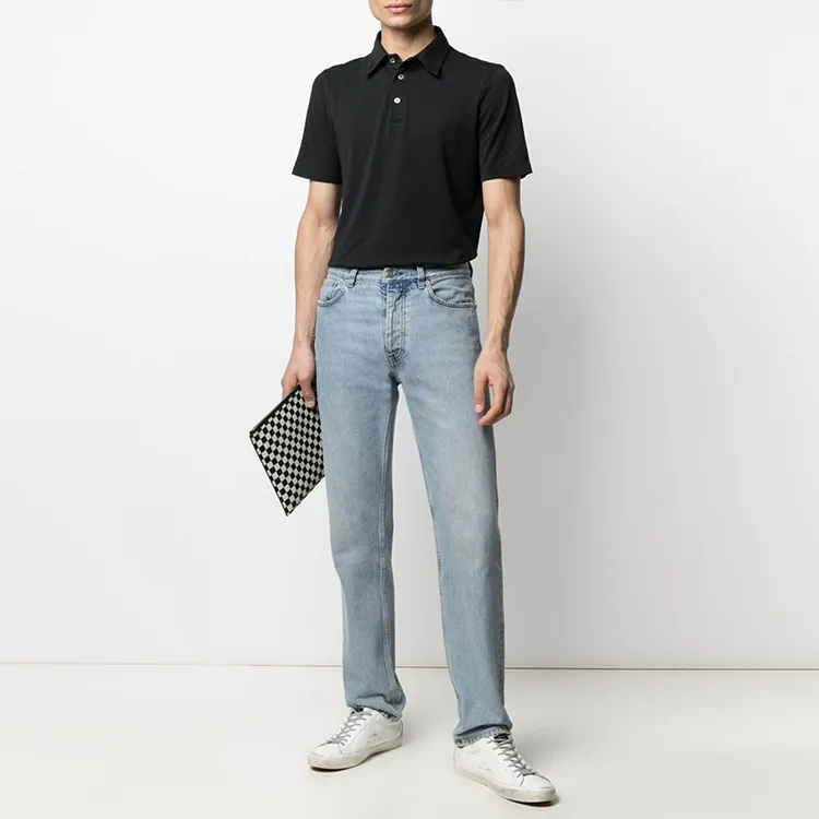 FEDELI Short sleeved Cotton Polo Shirt-1