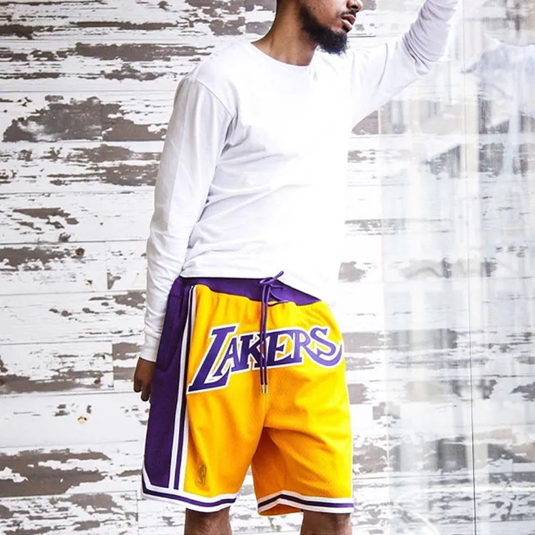 Mitchell & Ness Basketball Shorts Unisex Yellow-3