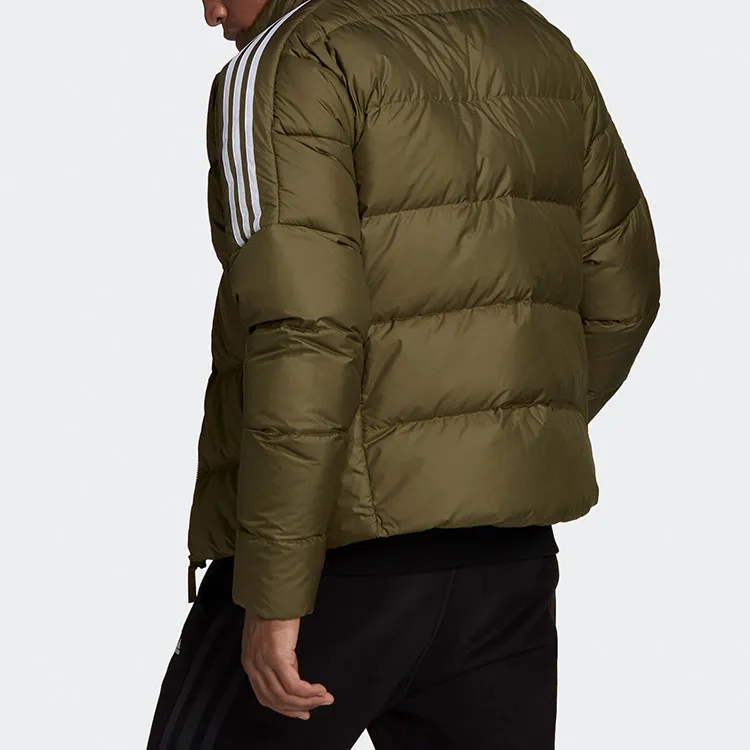 Adidas ESSENTIALS Down Jacket Men's Dark Olive Green-3