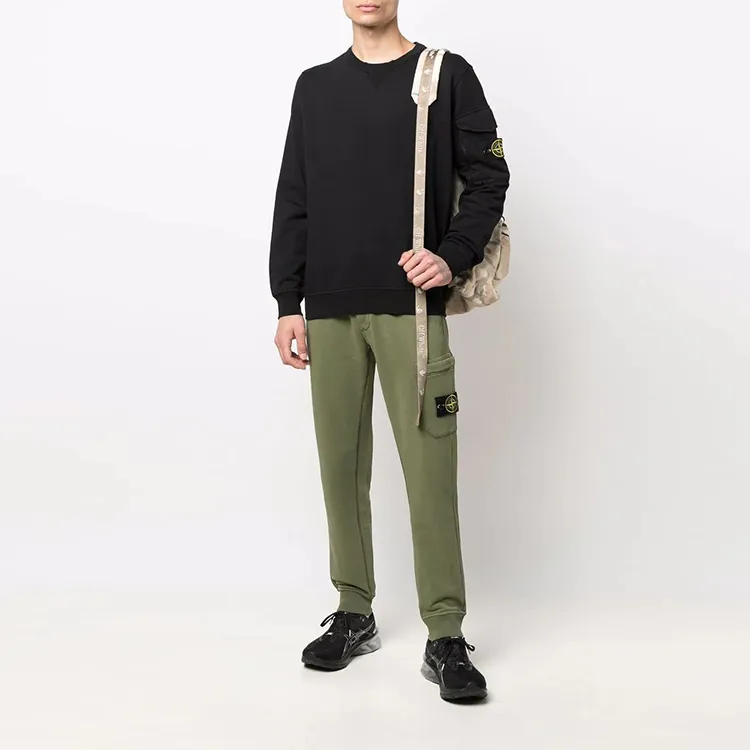 STONE ISLAND Garment Dyed Cotton Fleece Crewneck-2
