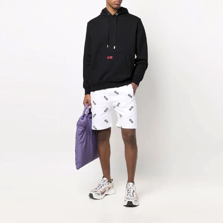GCDS Logo Detailed Drawstring Hoodie-1