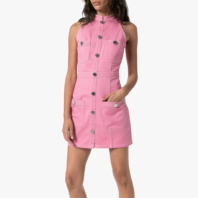 BALMAIN Button Detail Sleeveless Dress-1