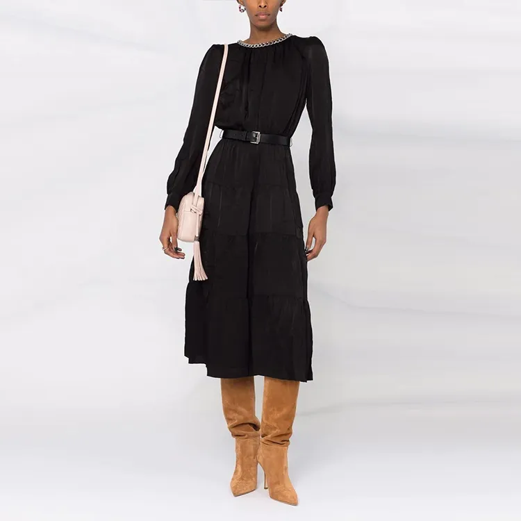 MICHAEL KORS Long-Sleeved Dresses Women's Black-1