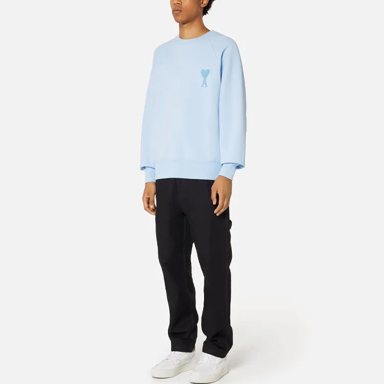 Ami Paris Ami De Coeur Tonal Boxy Fit Crewneck-1