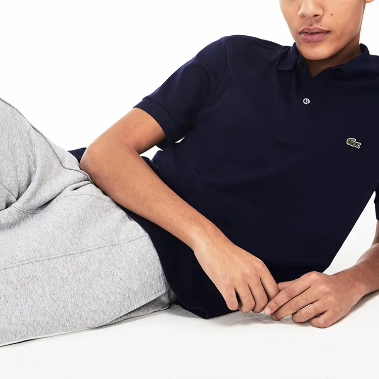 LACOSTE Logo patch Cotton Polo Shirt-1