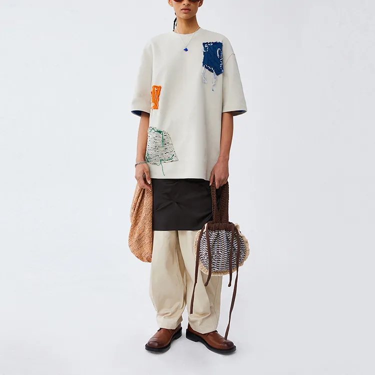 ADER ERROR T Shirts Unisex Ivory White-2