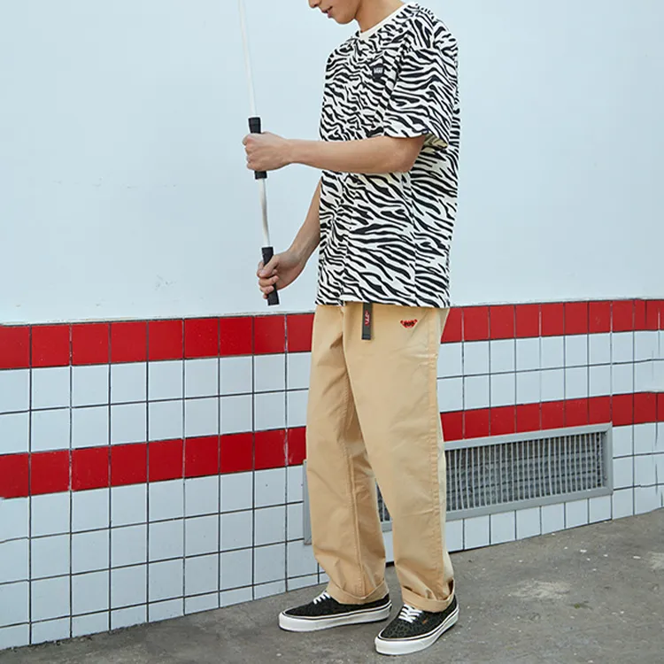 Vans Zebra Stripe Print Crewneck Drop Shoulder T Shirt Multicolor-3
