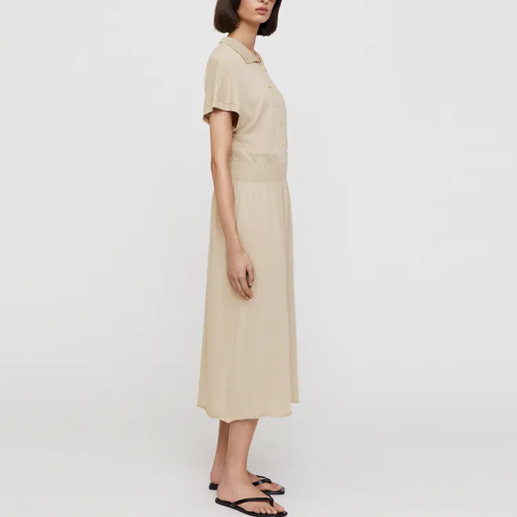TOTEME Polo Short Sleeve Knit Dress-3