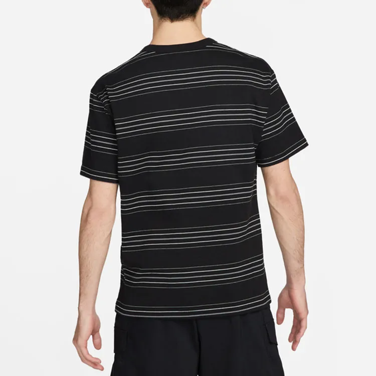 Nike Men's Logo Stripe Breathable Sport T-Shirt Black-3
