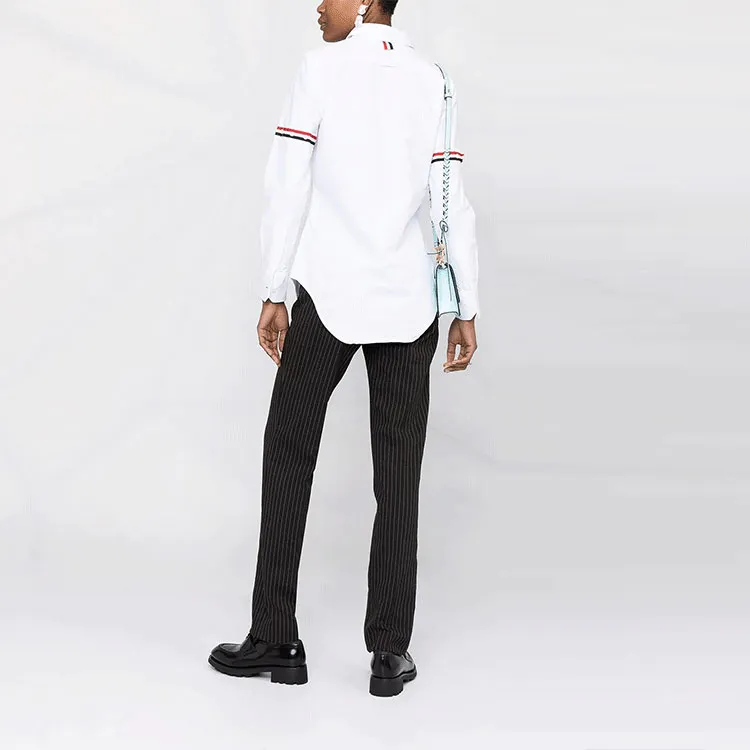 THOM BROWNE Long-Sleeved Striped Shirt-2