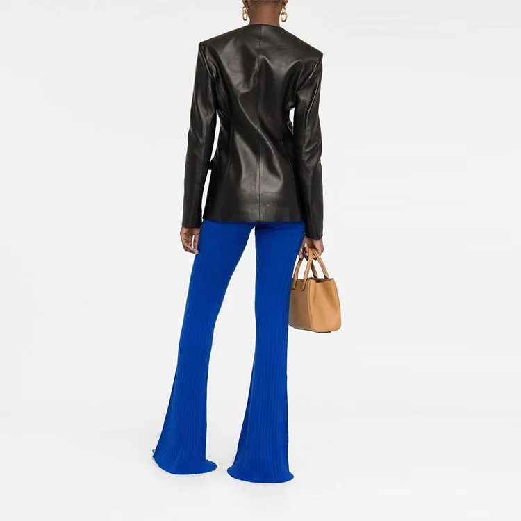 VERSACE Knitted Sweatpants Women's Blue-2