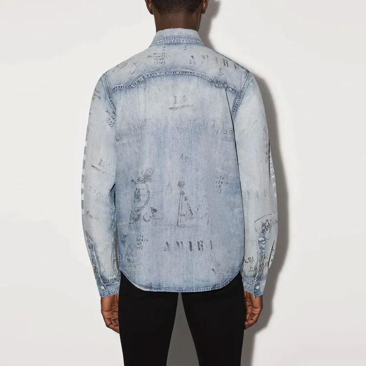 AMIRI Military Stencil Denim Shirt-2