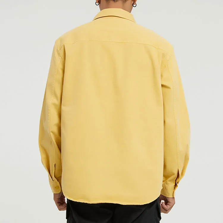 Converse WOVEN BUTTON DOWN Jackets Men Saturn Gold-3