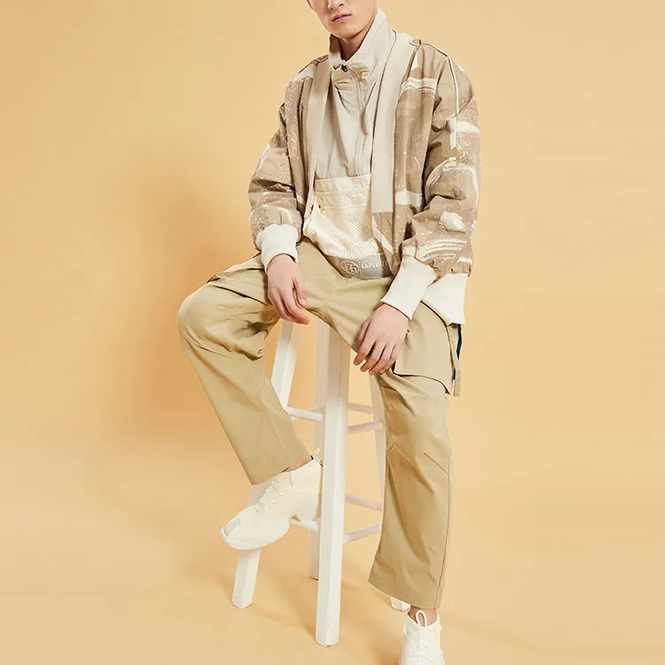 LiNing x CHENGLONG LIANMINGKUAN Jacket Men's Yellow Gray All Over Print-3