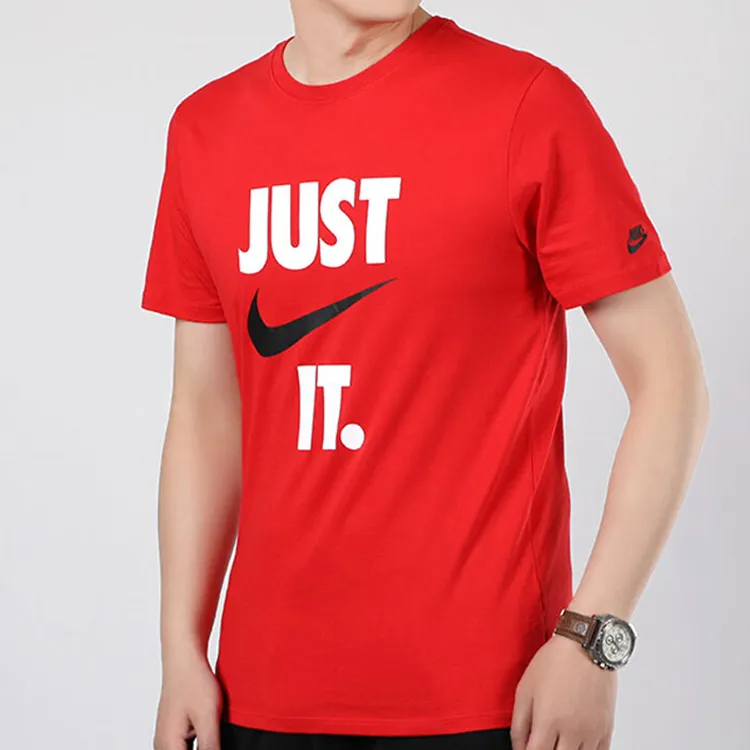 Nike T Shirts Men Red-3