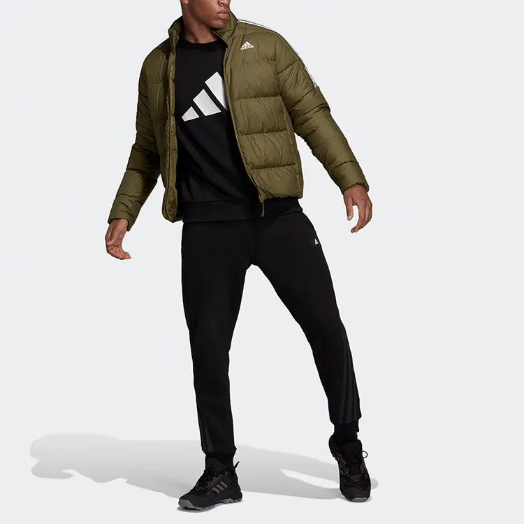 Adidas ESSENTIALS Down Jacket Men's Dark Olive Green-2