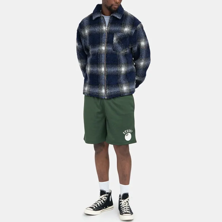 Stussy Shadow Plaid Sherpa Zip-5