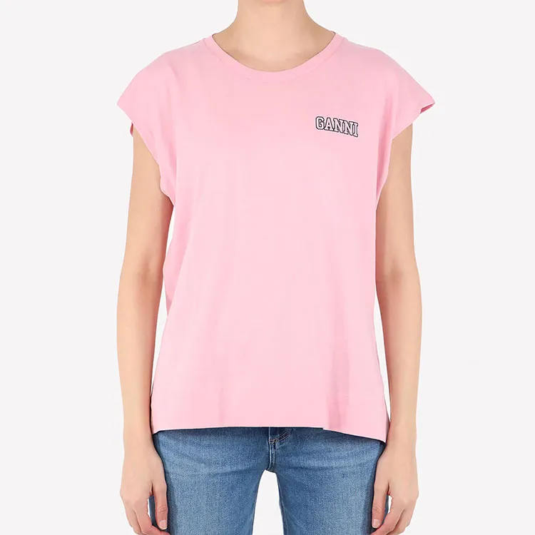 GANNI T-Shirts Women's Pink-2