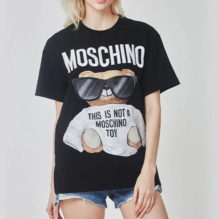 MOSCHINO Teddy T Shirts Women's Black-2